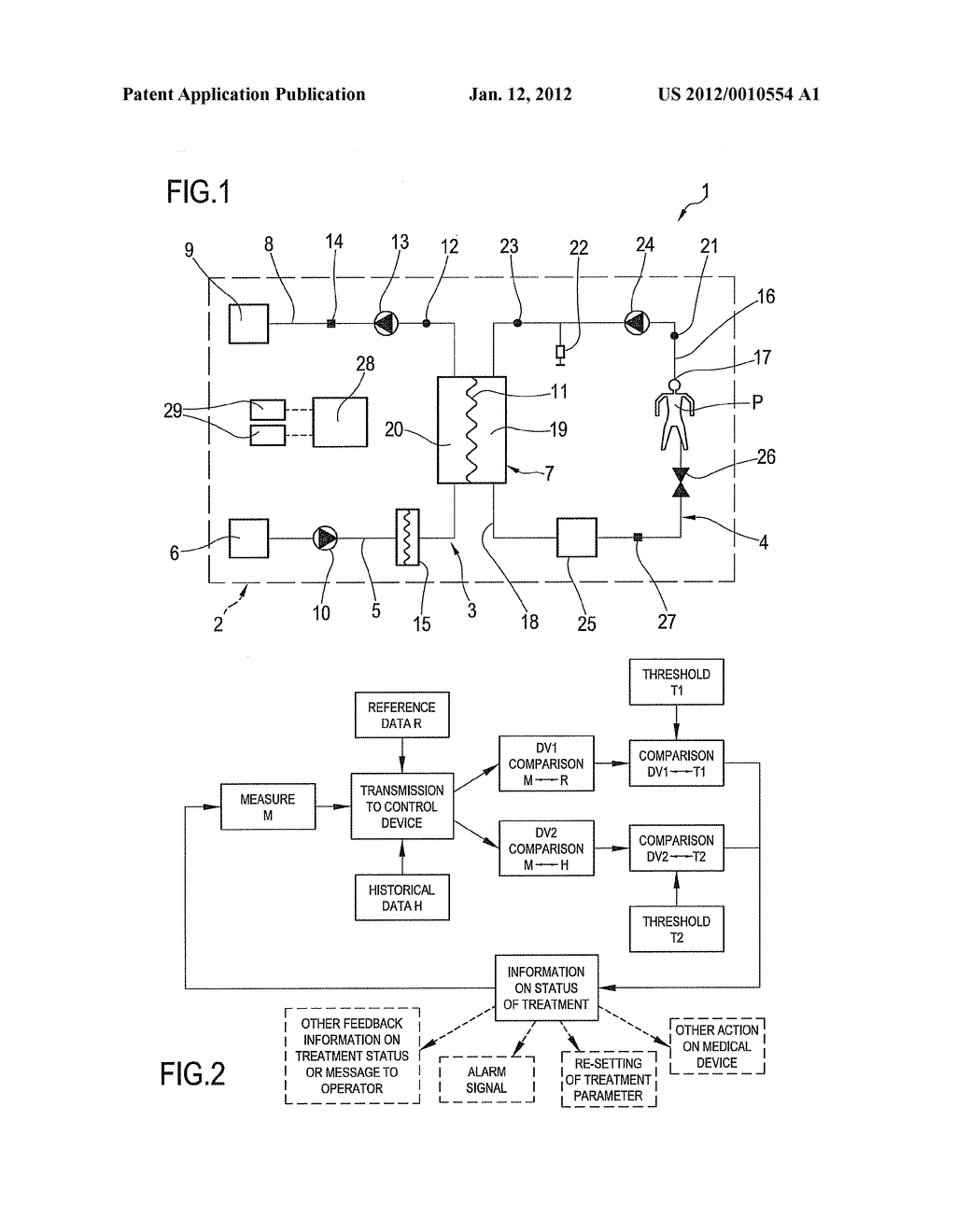 METHOD AND APPARATUS FOR CONTROLLING AN EXTRA-CORPOREAL BLOOD TREATMENT IN     A MEDICAL DEVICE - diagram, schematic, and image 02