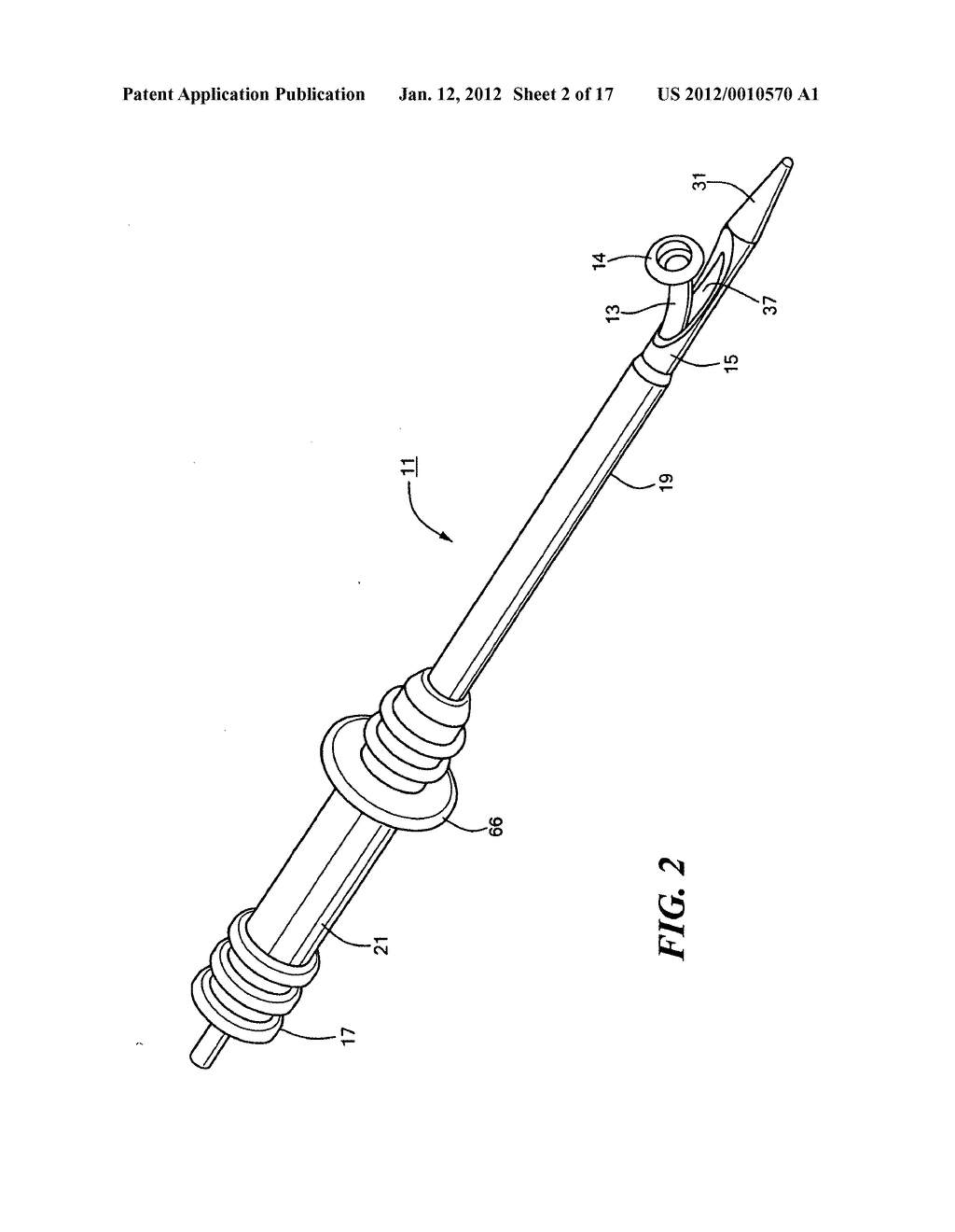 METHOD FOR PERCUTANEOUSLY IMPLANTING A MEDICAL CATHETER AND MEDICAL     CATHETER IMPLANTING ASSEMBLY - diagram, schematic, and image 03