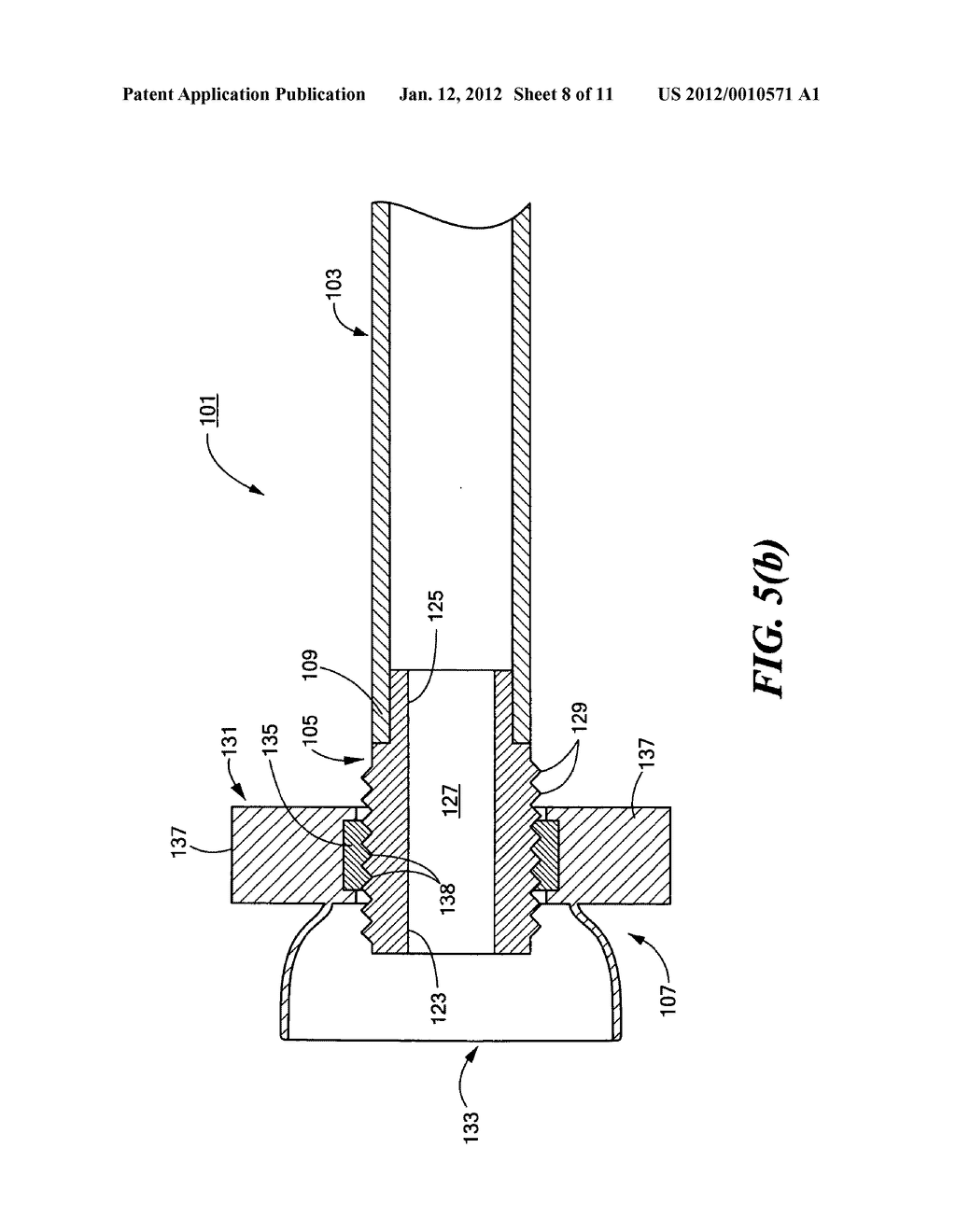 CATHETER ASSEMBY AND METHOD FOR INTERNALLY ANCHORING A CATHETER IN A     PATIENT - diagram, schematic, and image 09