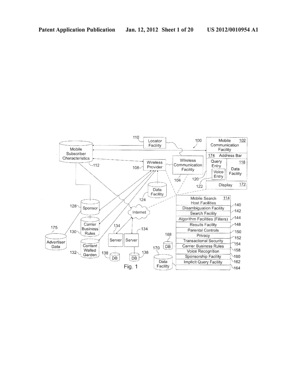 SYSTEM FOR TARGETING ADVERTISING CONTENT TO A PLURALITY OF MOBILE     COMMUNICATION FACILITIES - diagram, schematic, and image 02