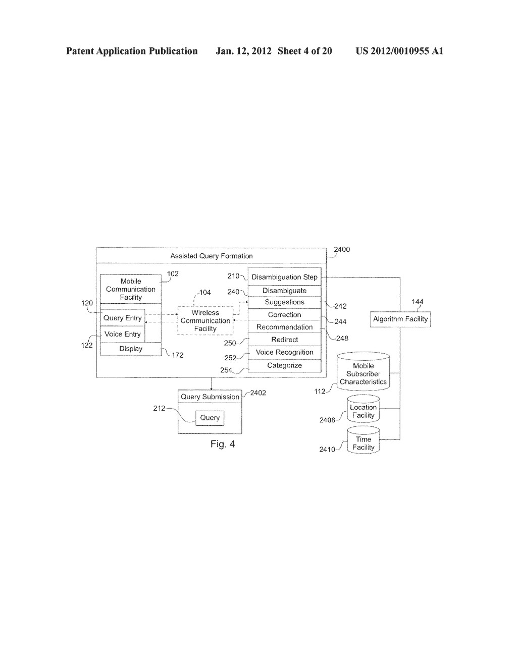 SYSTEM FOR TARGETING ADVERTISING CONTENT TO A PLURALITY OF MOBILE     COMMUNICATION FACILITIES - diagram, schematic, and image 05