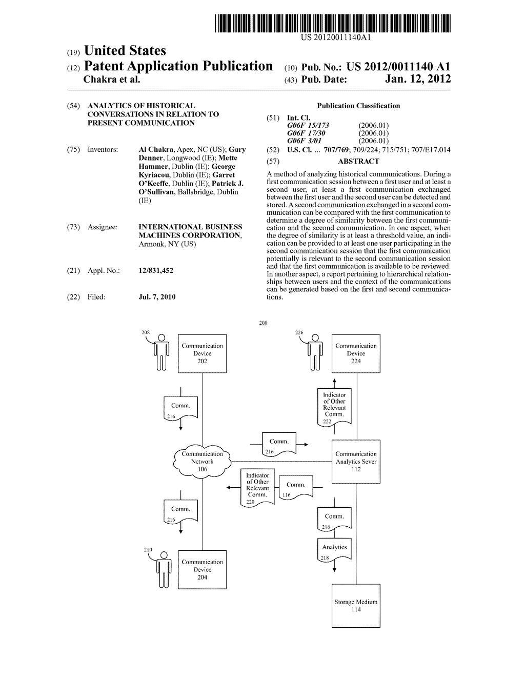 Analytics of historical conversations in relation to present communication - diagram, schematic, and image 01