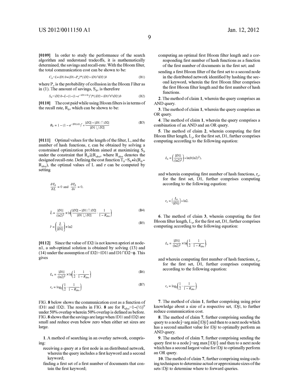 Methods and Apparatus for Efficiently Processing Multiple Keyword Queries     on a Distributed Network - diagram, schematic, and image 18