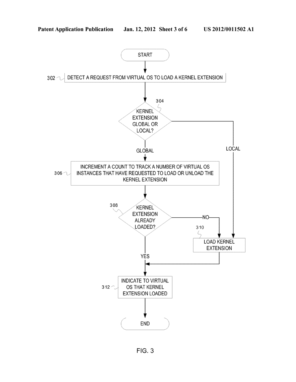 MANAGING UNIQUE ELECTRONIC IDENTIFICATION FOR KERNEL EXTENSIONS IN     ISOLATED VIRTUAL SPACE - diagram, schematic, and image 04