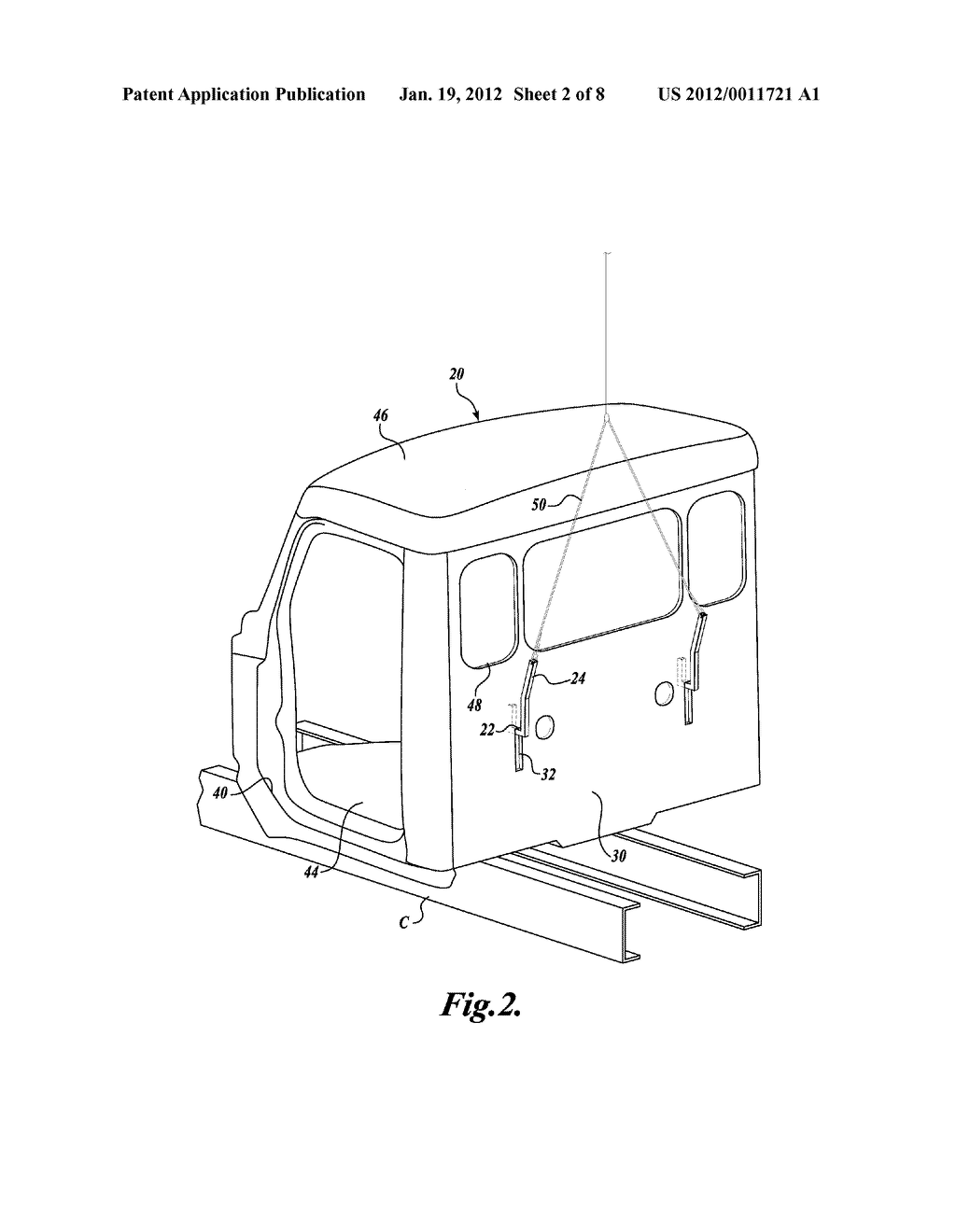 METHOD OF LIFTING A CAB ONTO A CHASSIS - diagram, schematic, and image 03