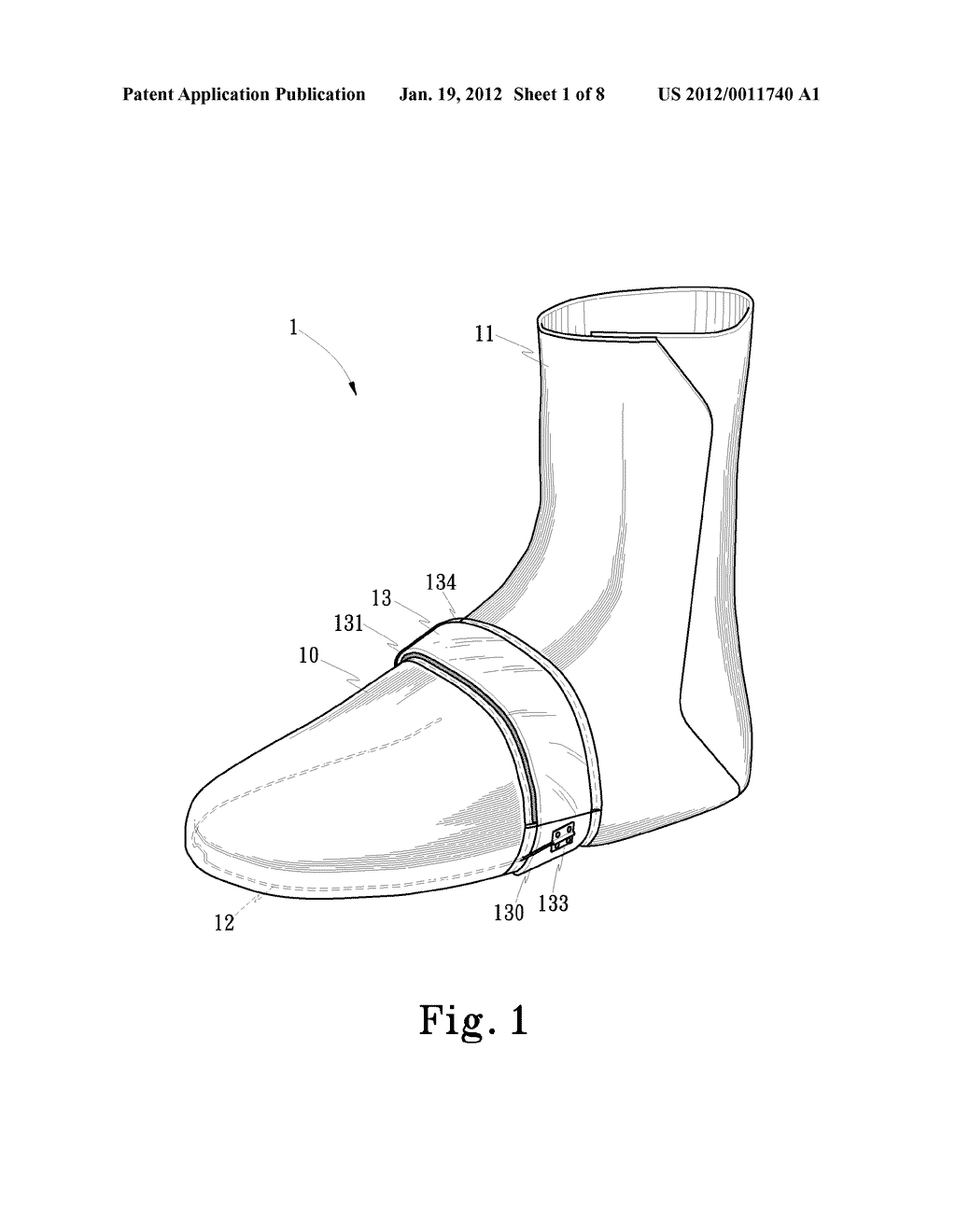 RAINPROOF SHOE COVER PAIR CAPABLE OF BEING RAPIDLY PUT ON AND TAKEN OFF - diagram, schematic, and image 02