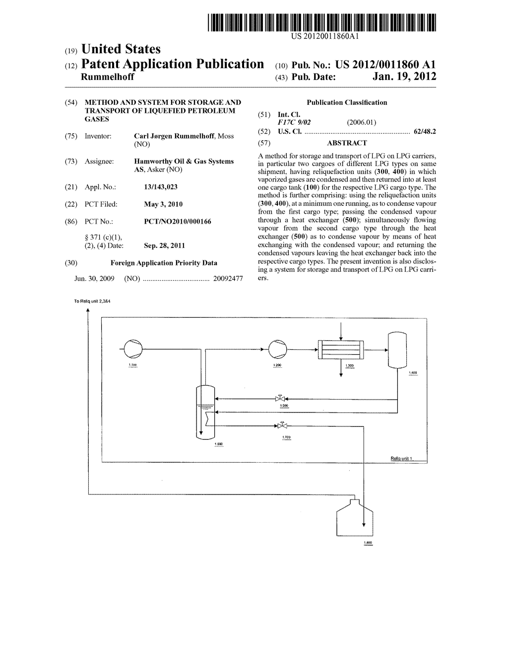 METHOD AND SYSTEM FOR STORAGE AND TRANSPORT OF LIQUEFIED PETROLEUM GASES - diagram, schematic, and image 01