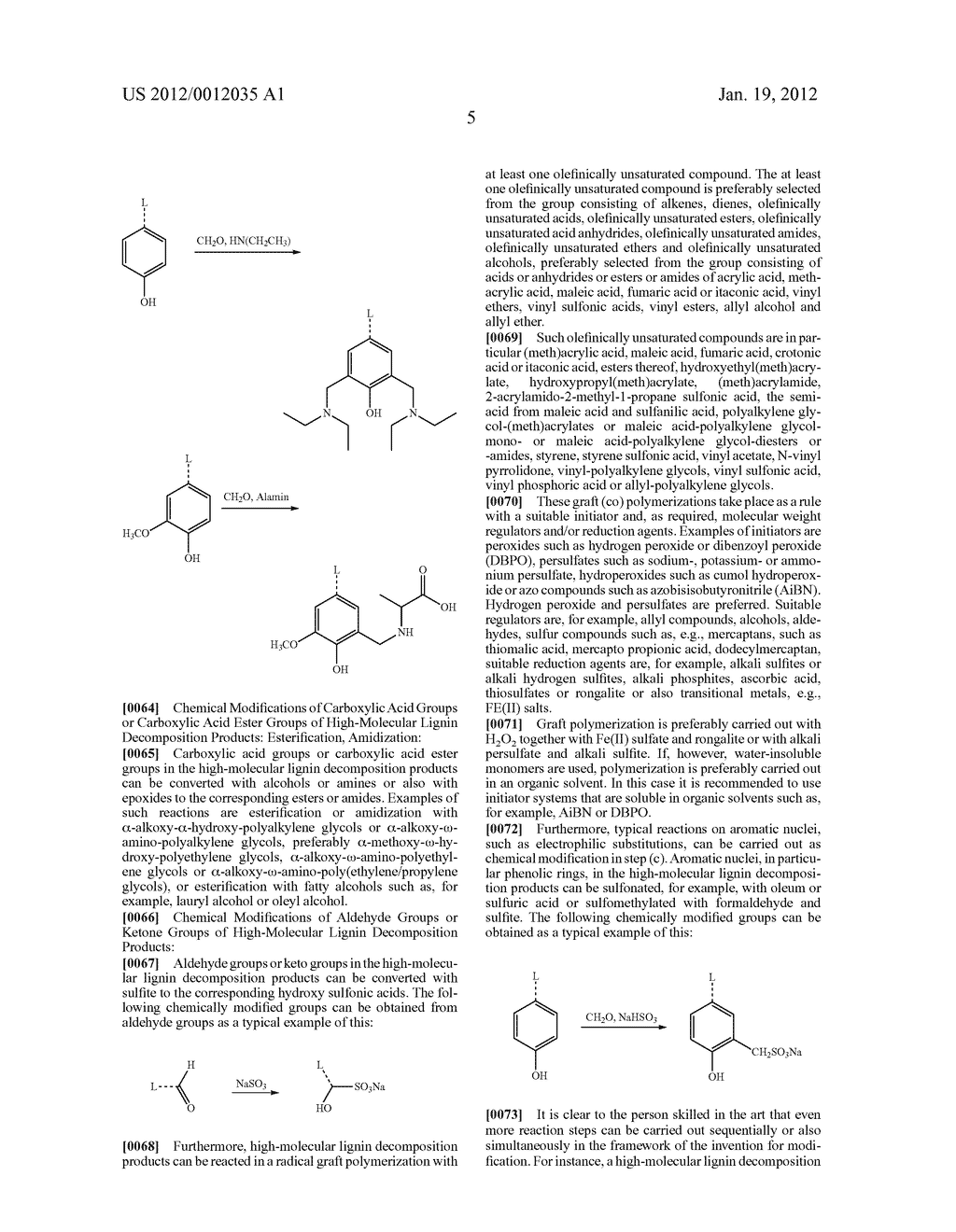 METHOD FOR PRODUCING CHEMICALLY MODIFIED LIGNIN DECOMPOSITION PRODUCTS - diagram, schematic, and image 10