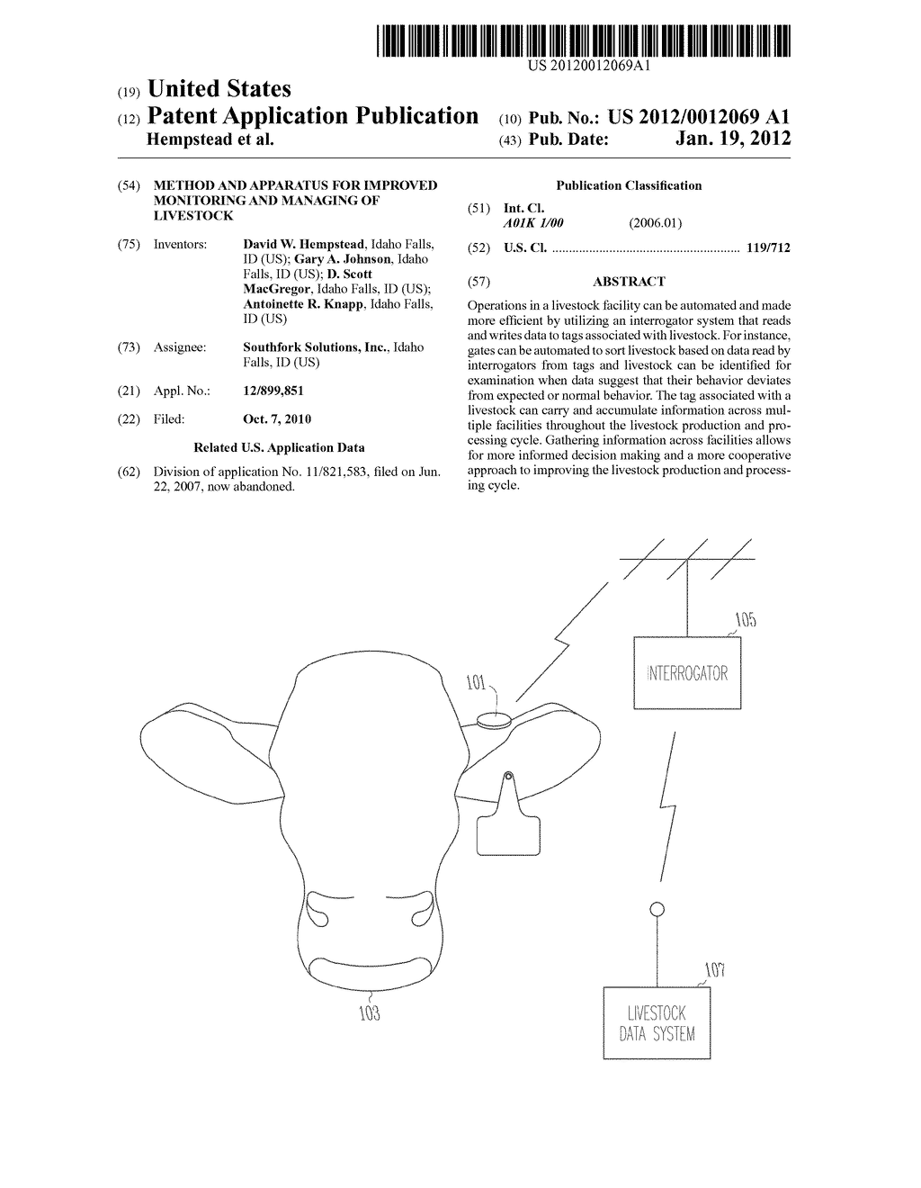 METHOD AND APPARATUS FOR IMPROVED MONITORING AND MANAGING OF LIVESTOCK - diagram, schematic, and image 01