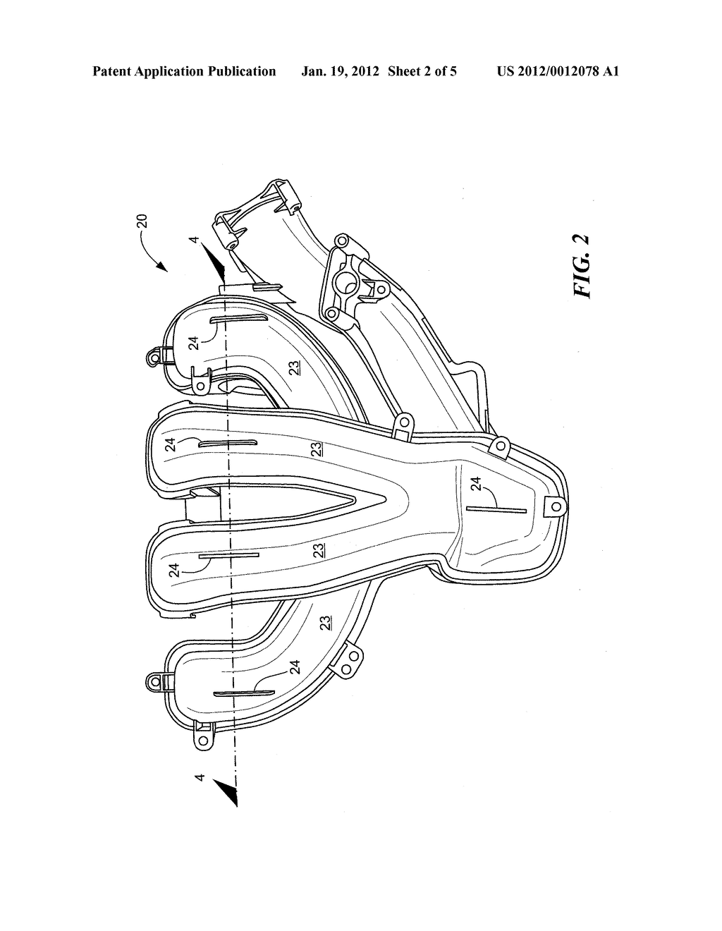 INTAKE MANIFOLD FOR INTERNAL COMBUSTION ENGINE - diagram, schematic, and image 03