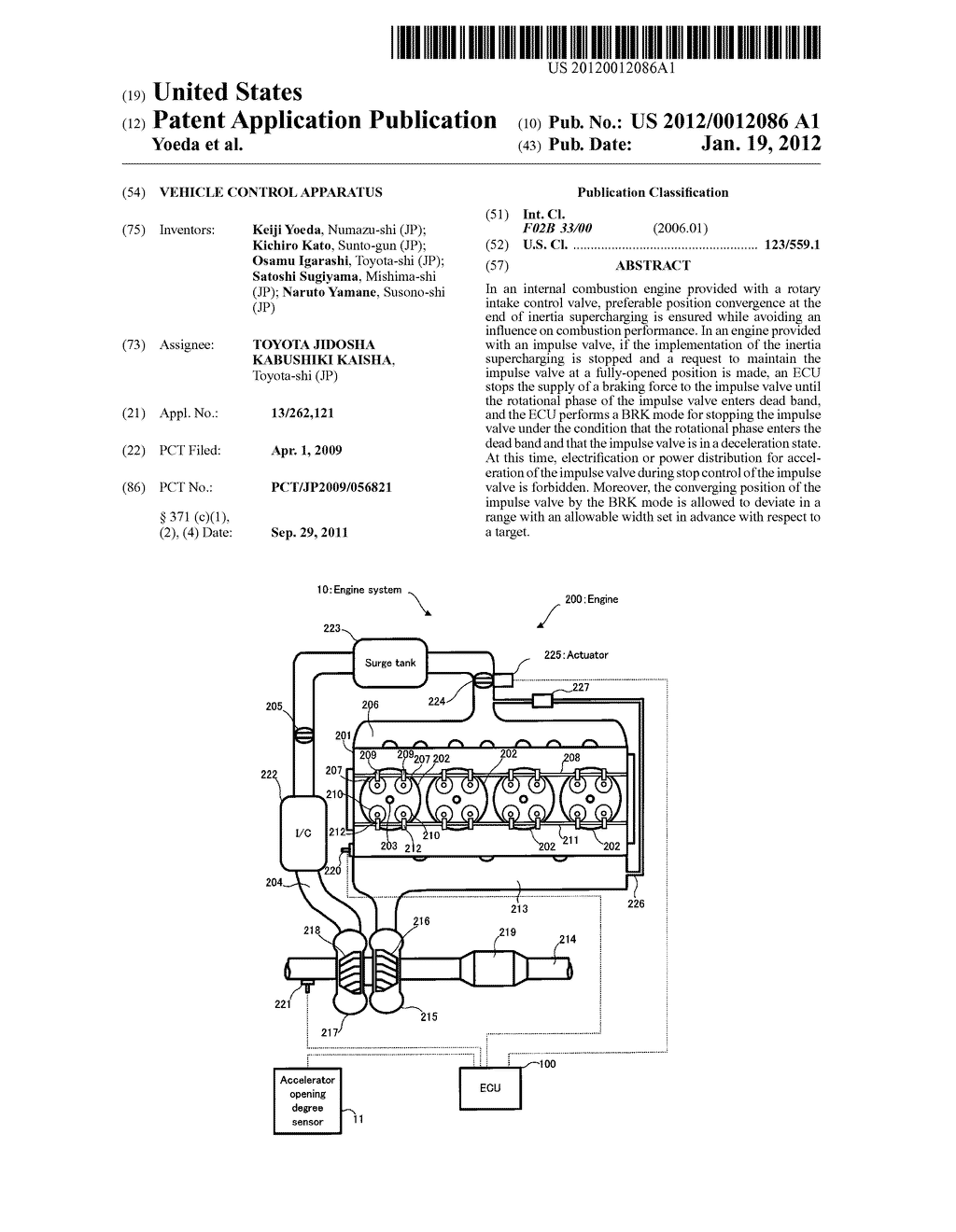 VEHICLE CONTROL APPARATUS - diagram, schematic, and image 01