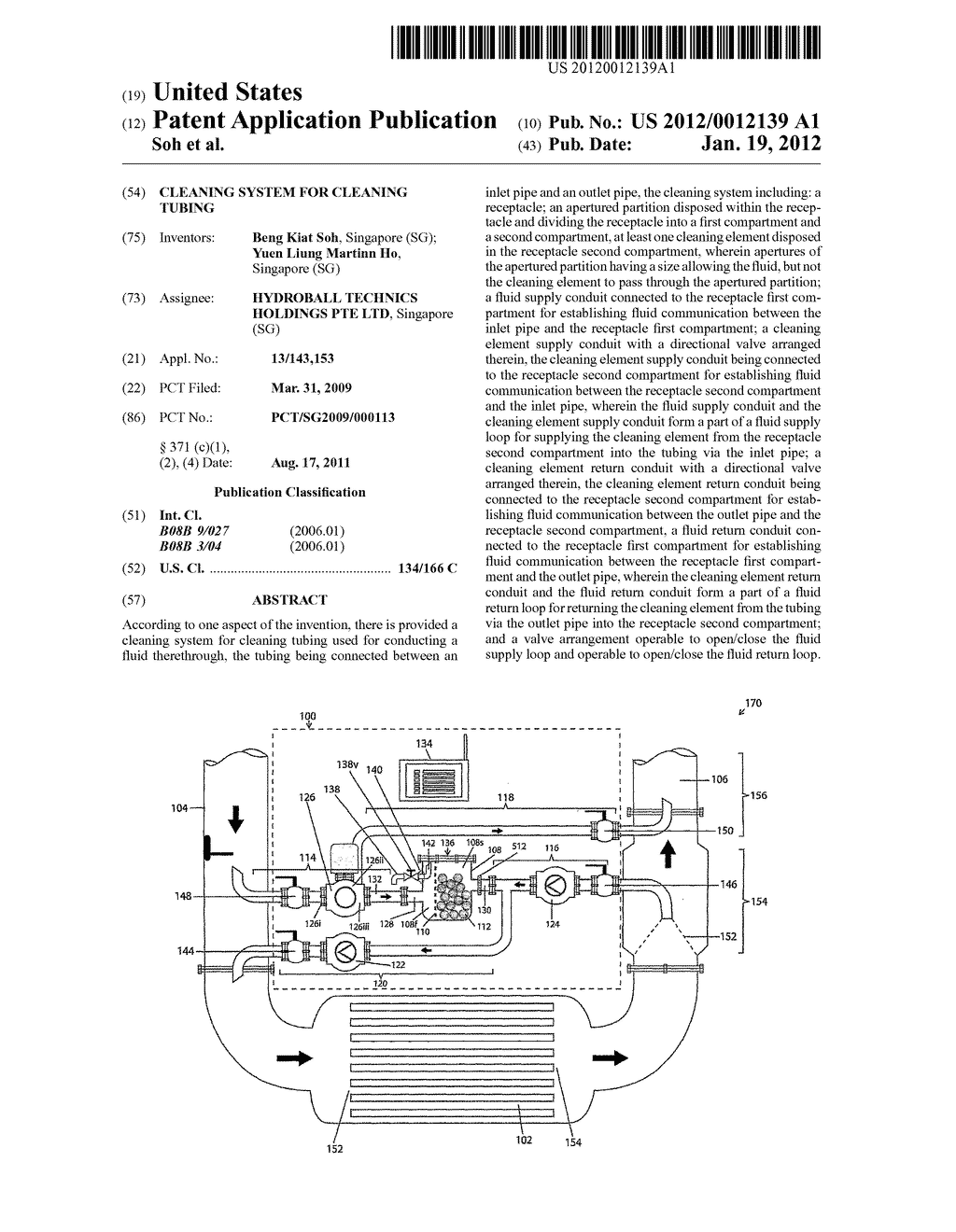 CLEANING SYSTEM FOR CLEANING TUBING - diagram, schematic, and image 01