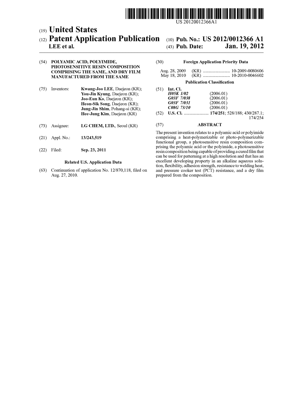 POLYAMIC ACID, POLYIMIDE, PHOTOSENSITIVE RESIN COMPOSITION COMPRISING THE     SAME, AND DRY FILM MANUFACTURED FROM THE SAME - diagram, schematic, and image 01