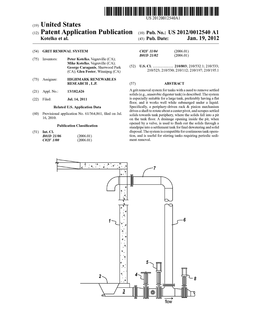 GRIT REMOVAL SYSTEM - diagram, schematic, and image 01