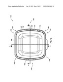 CONTAINER HAVING A PRE-CURVED LID diagram and image