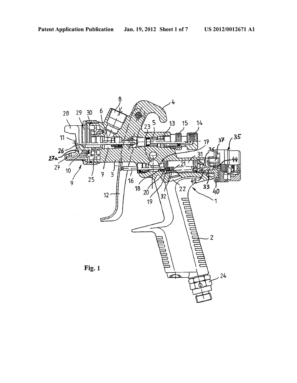 SPRAY GUN WITH PRESSURE MEASURING DEVICE - diagram, schematic, and image 02