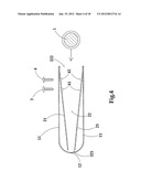 Self-secure mount for tubular object diagram and image