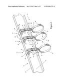 Fastenerless Engine Exhaust Component Suspension Device diagram and image