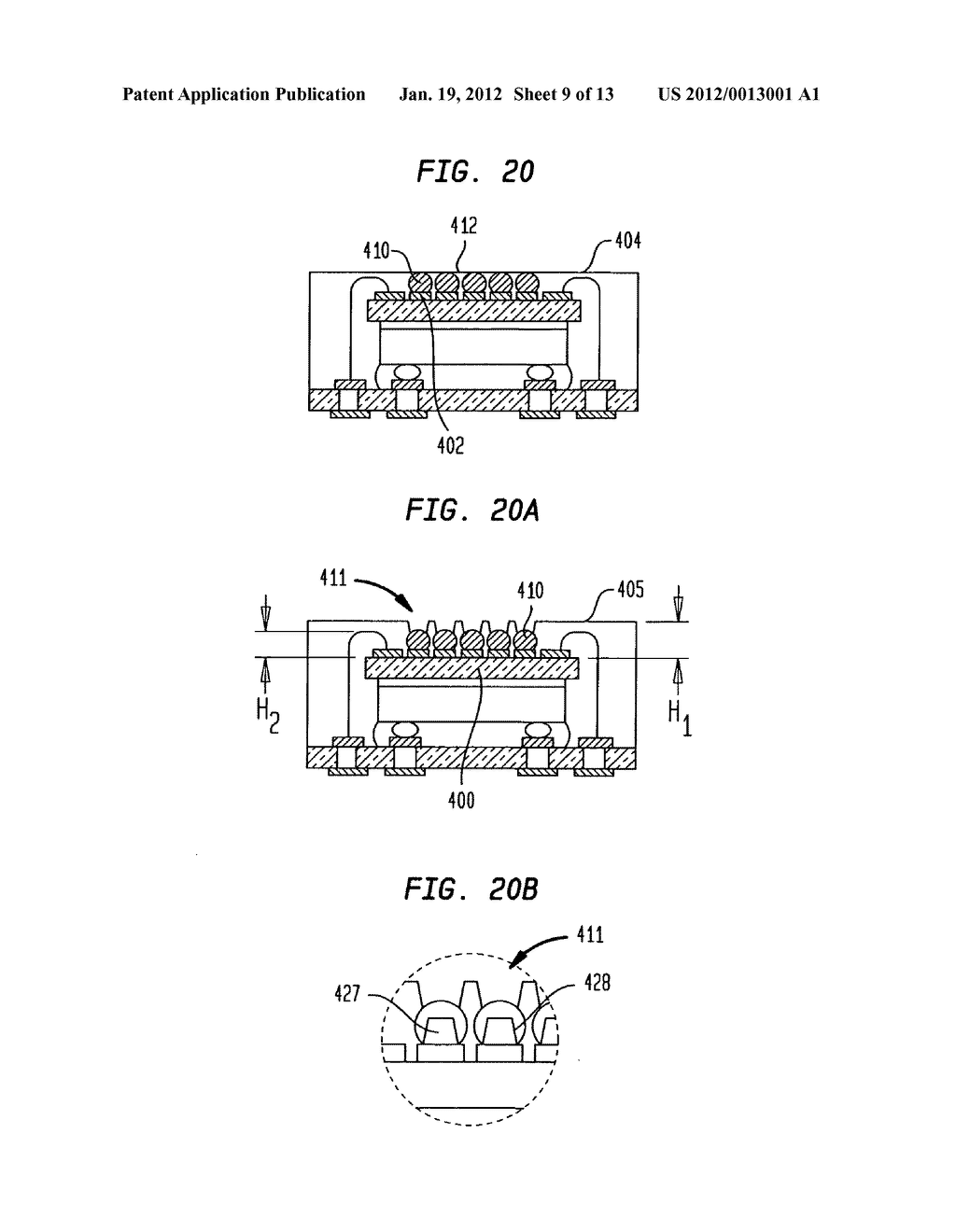 STACKABLE MOLDED MICROELECTRONIC PACKAGES WITH AREA ARRAY UNIT CONNECTORS - diagram, schematic, and image 10