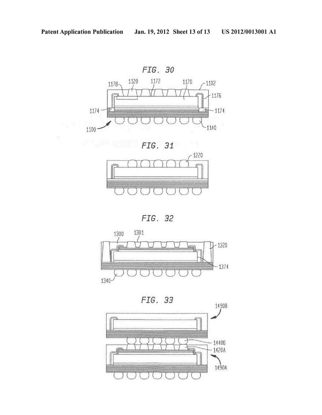 STACKABLE MOLDED MICROELECTRONIC PACKAGES WITH AREA ARRAY UNIT CONNECTORS - diagram, schematic, and image 14