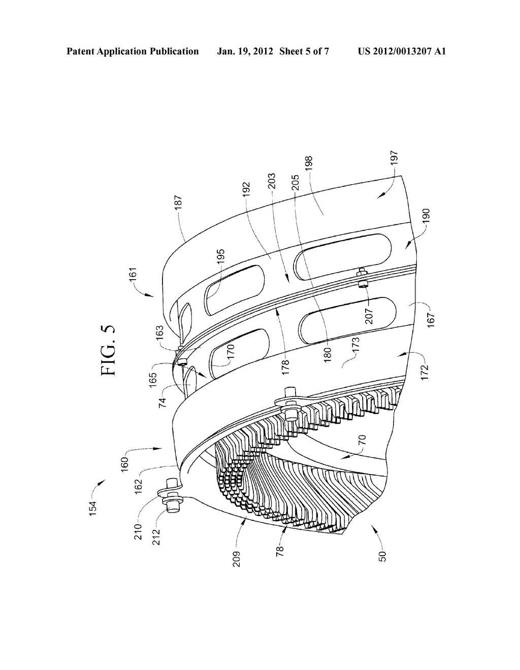 STATOR SLEEVE FOR AN ELECTRIC MACHINE AND METHOD OF ESTABLISHING A COOLANT     CAVITY ABOUT A STATOR FOR AN ELECTRIC MACHINE - diagram, schematic, and image 06