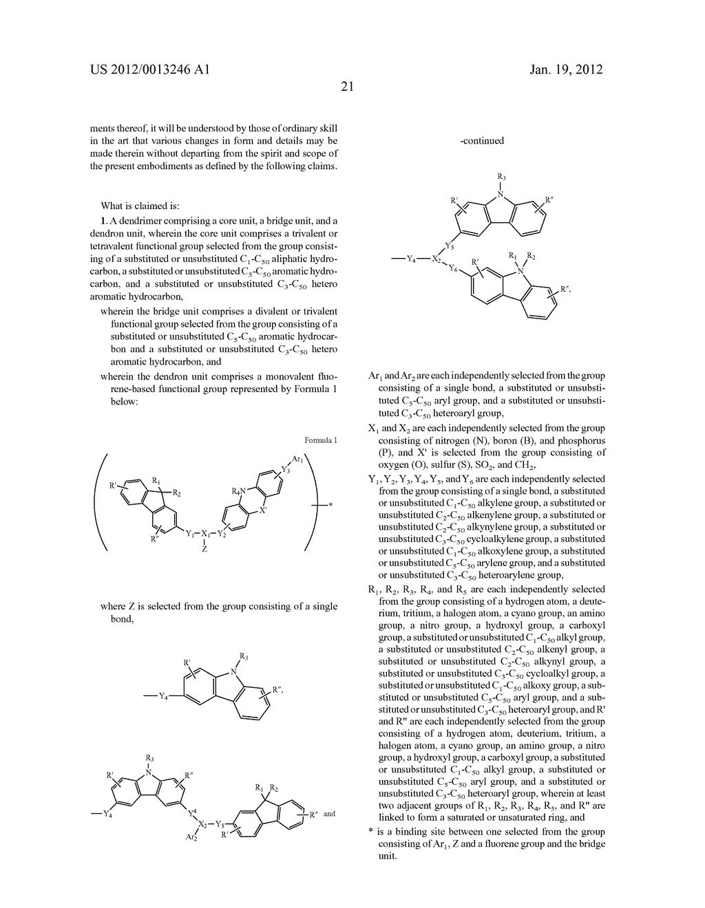 DENDRIMER AND ORGANIC LIGHT-EMITTING DEVICE USING THE SAME - diagram, schematic, and image 23