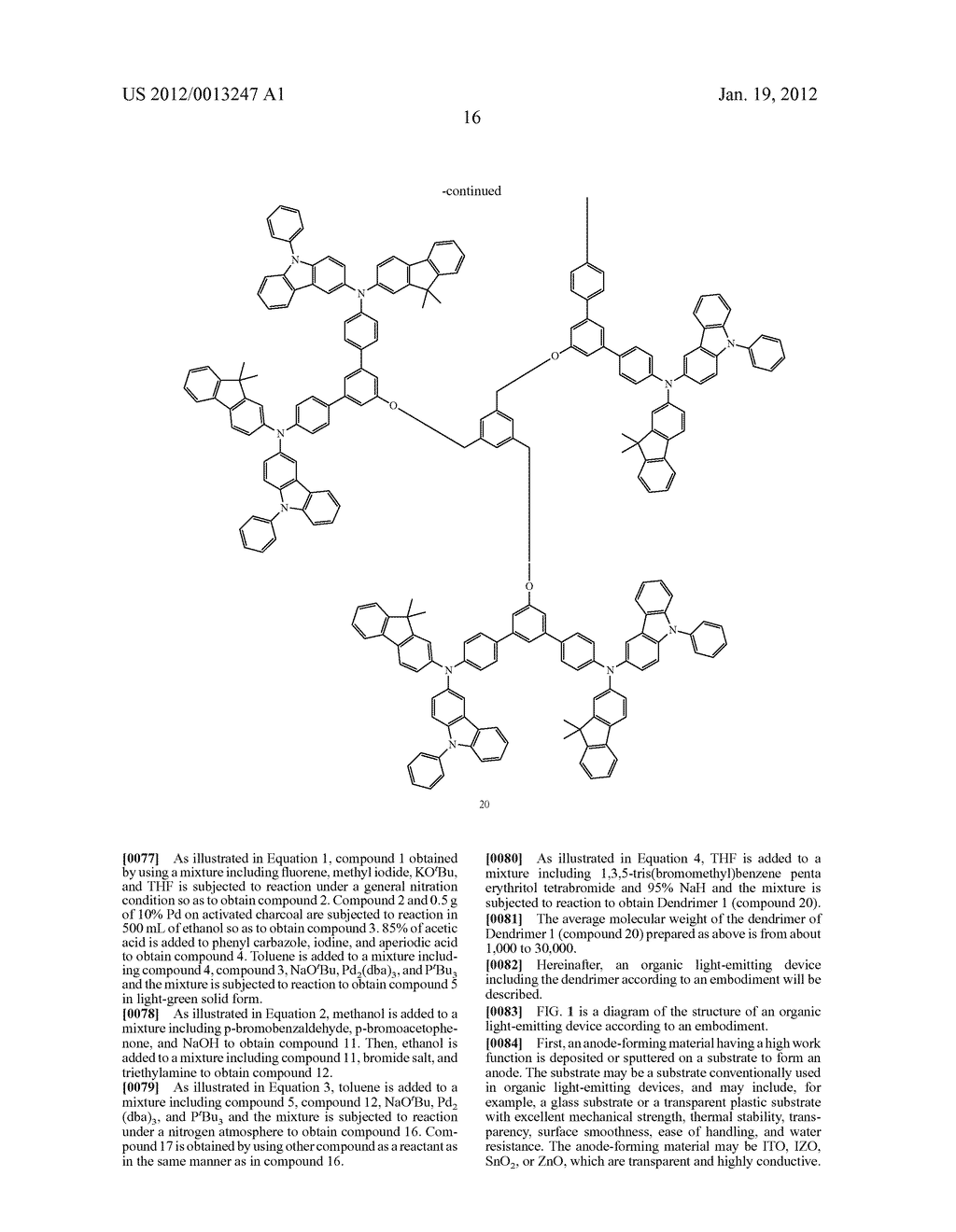 DENDRIMER AND ORGANIC LIGHT-EMITTING DEVICE USING THE SAME - diagram, schematic, and image 18