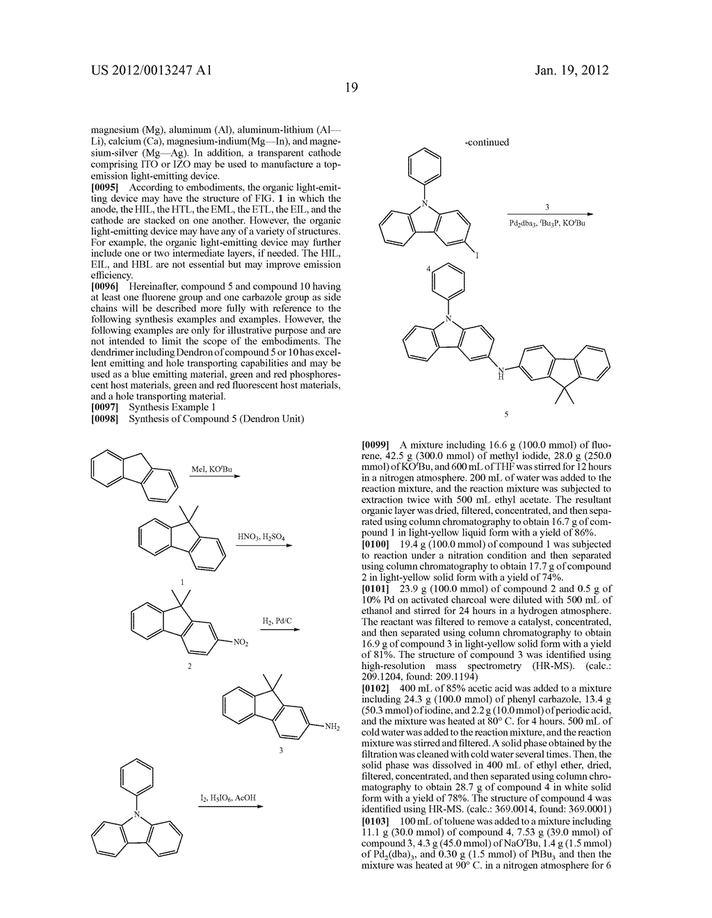 DENDRIMER AND ORGANIC LIGHT-EMITTING DEVICE USING THE SAME - diagram, schematic, and image 21