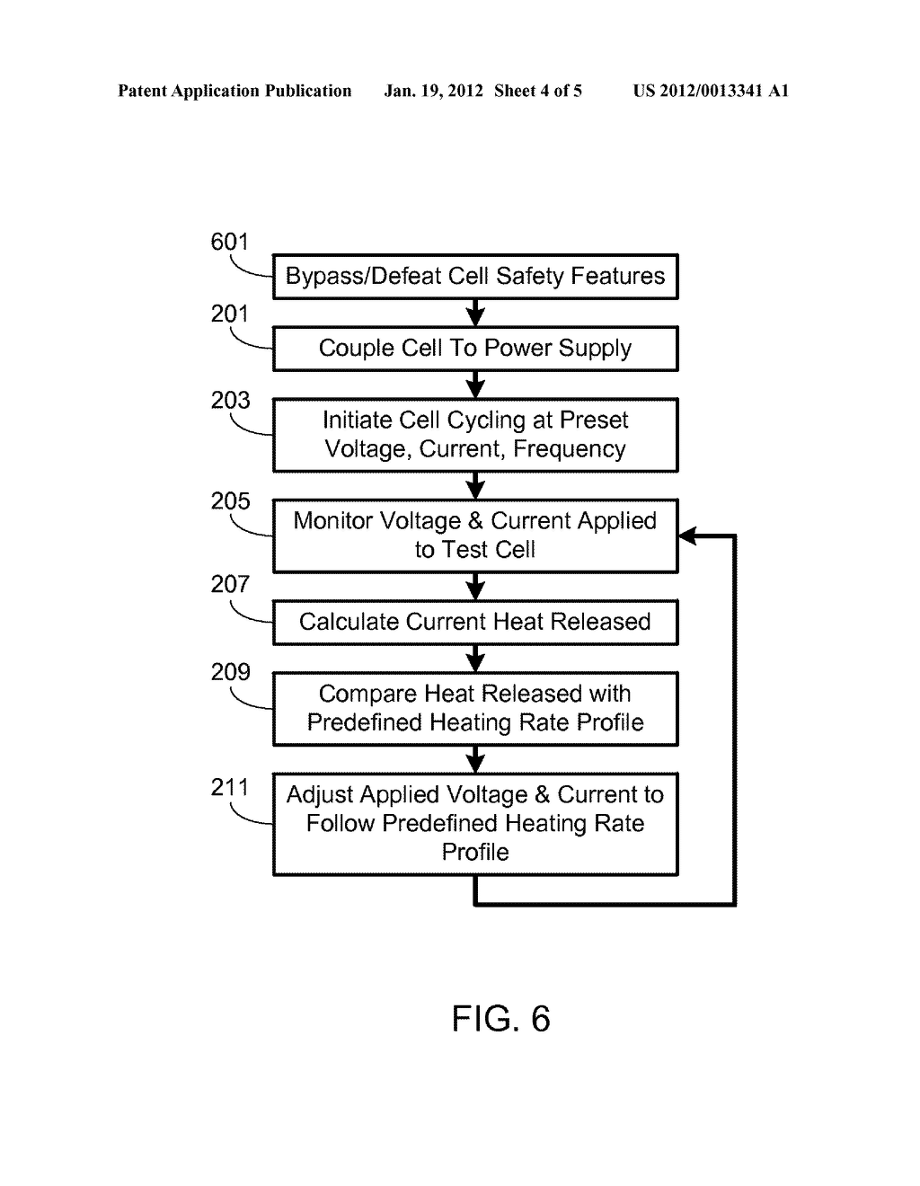 Method and Apparatus for Electrically Cycling a Battery Cell to Simulate     an Internal Short - diagram, schematic, and image 05