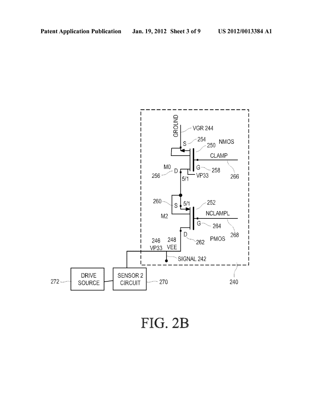 CLAMP CIRCUIT USING PMOS and NMOS DEVICES - diagram, schematic, and image 04