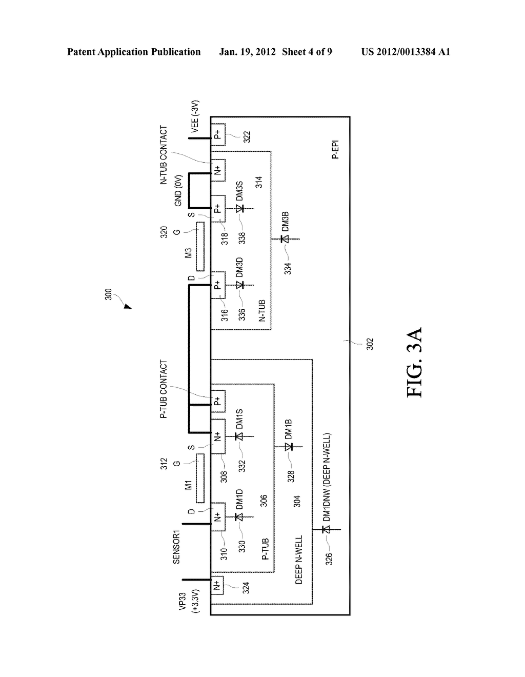 CLAMP CIRCUIT USING PMOS and NMOS DEVICES - diagram, schematic, and image 05