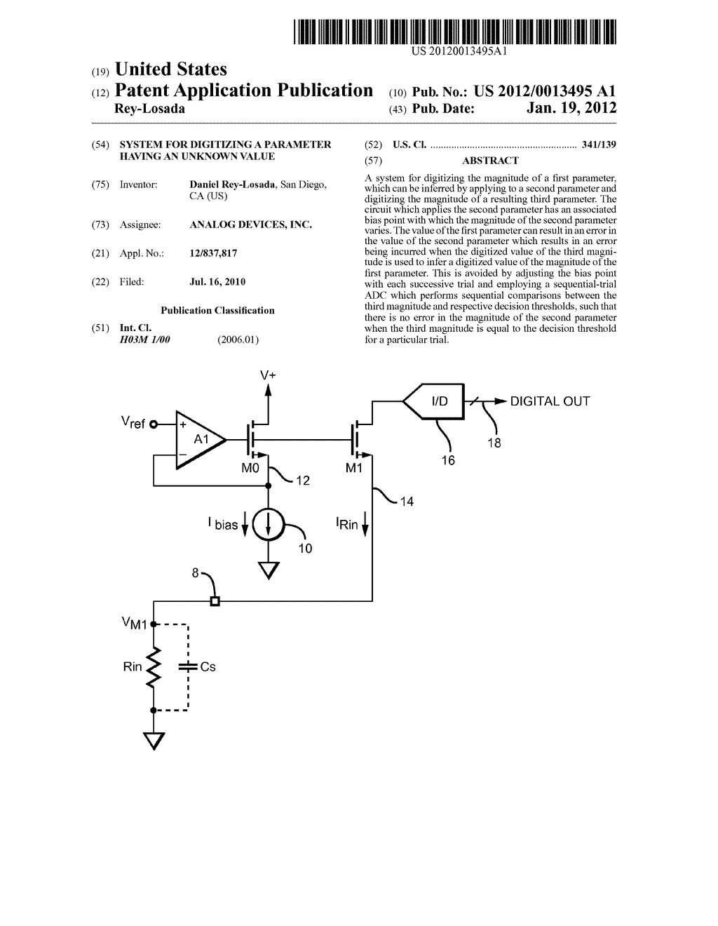 SYSTEM FOR DIGITIZING A PARAMETER HAVING AN UNKNOWN VALUE - diagram, schematic, and image 01