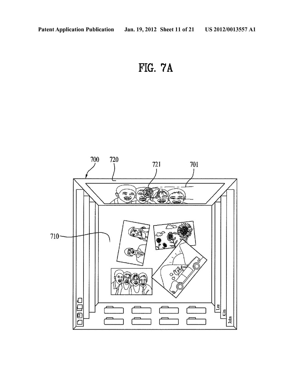 ELECTRONIC DEVICE INCLUDING TOUCH SCREEN DISPLAY, INTERFACE METHOD USING     THE SAME, AND COMPUTER-READABLE STORAGE MEDIUM STORING THE SAME - diagram, schematic, and image 12