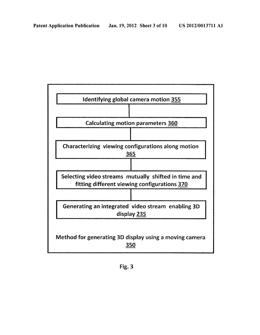 METHOD AND SYSTEM FOR CREATING THREE-DIMENSIONAL VIEWABLE VIDEO FROM A     SINGLE VIDEO STREAM - diagram, schematic, and image 04