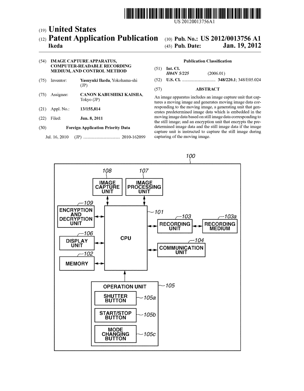 IMAGE CAPTURE APPARATUS, COMPUTER-READABLE RECORDING MEDIUM, AND CONTROL     METHOD - diagram, schematic, and image 01