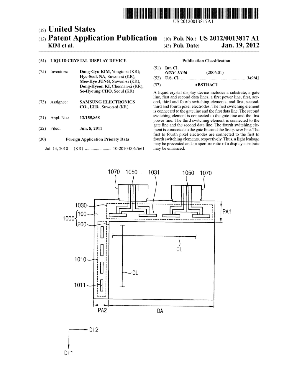 LIQUID CRYSTAL DISPLAY DEVICE - diagram, schematic, and image 01