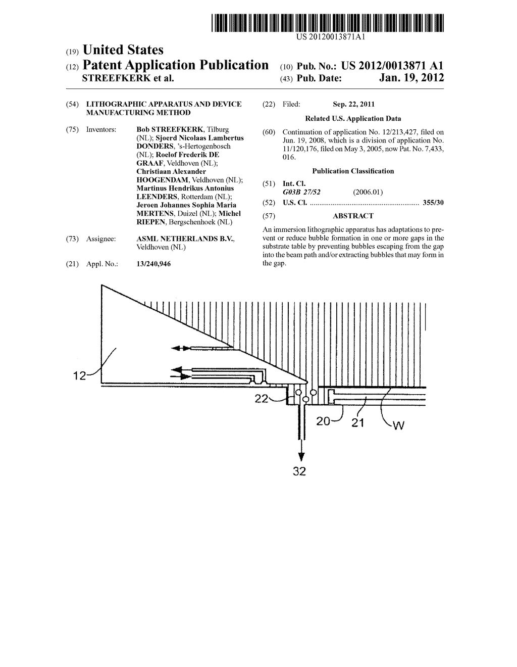 LITHOGRAPHIC APPARATUS AND DEVICE MANUFACTURING METHOD - diagram, schematic, and image 01