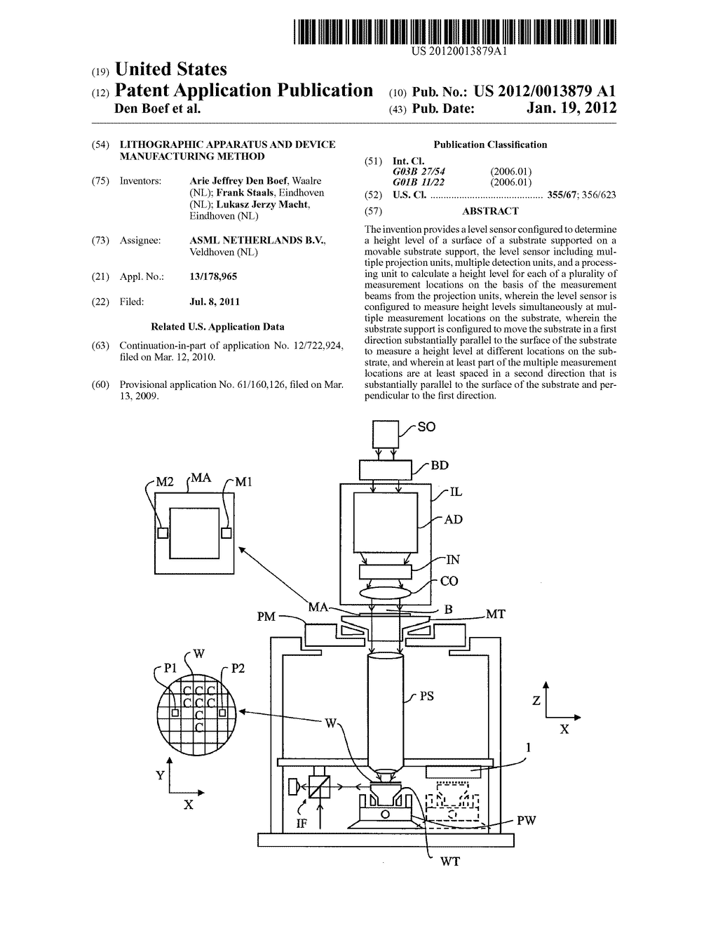 LITHOGRAPHIC APPARATUS AND DEVICE MANUFACTURING METHOD - diagram, schematic, and image 01