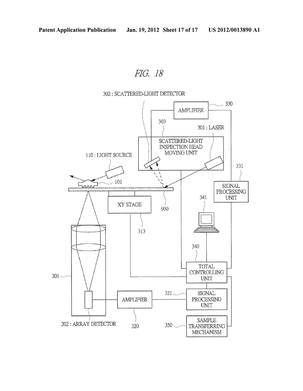 PATTERN INSPECTION DEVICE OF SUBSTRATE SURFACE AND PATTERN INSPECTION     METHOD OF THE SAME - diagram, schematic, and image 18