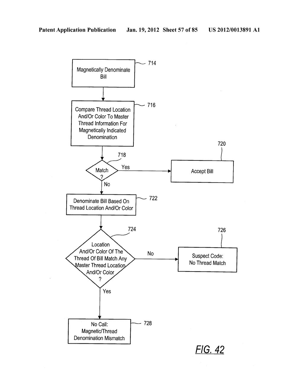 CHECK AND U.S. BANK NOTE PROCESSING DEVICE AND METHOD - diagram, schematic, and image 58