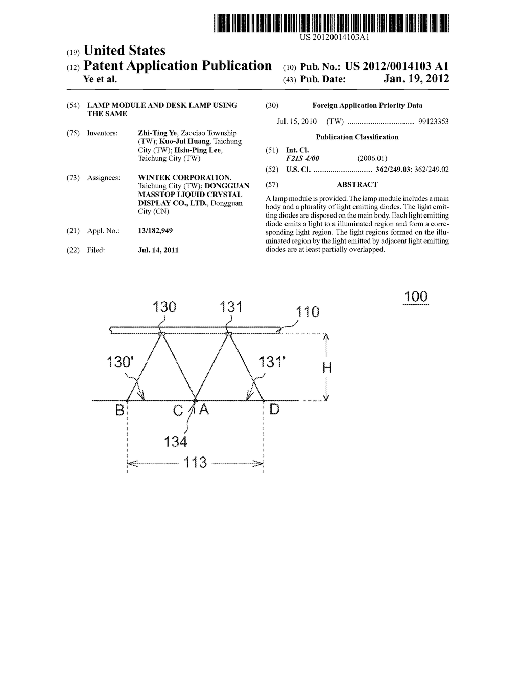 LAMP MODULE AND DESK LAMP USING THE SAME - diagram, schematic, and image 01