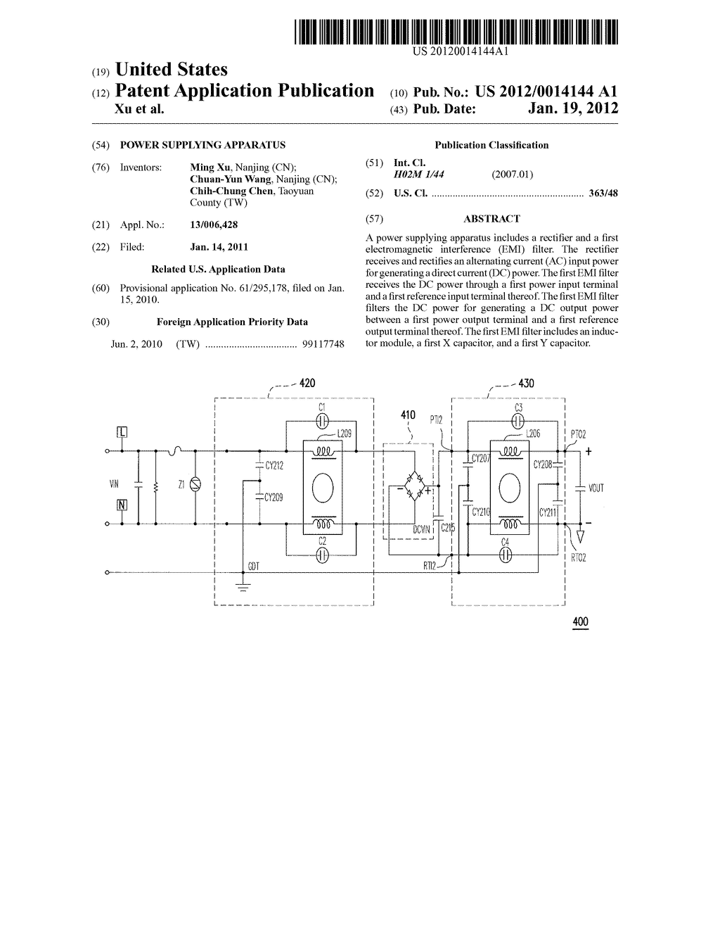 POWER SUPPLYING APPARATUS - diagram, schematic, and image 01