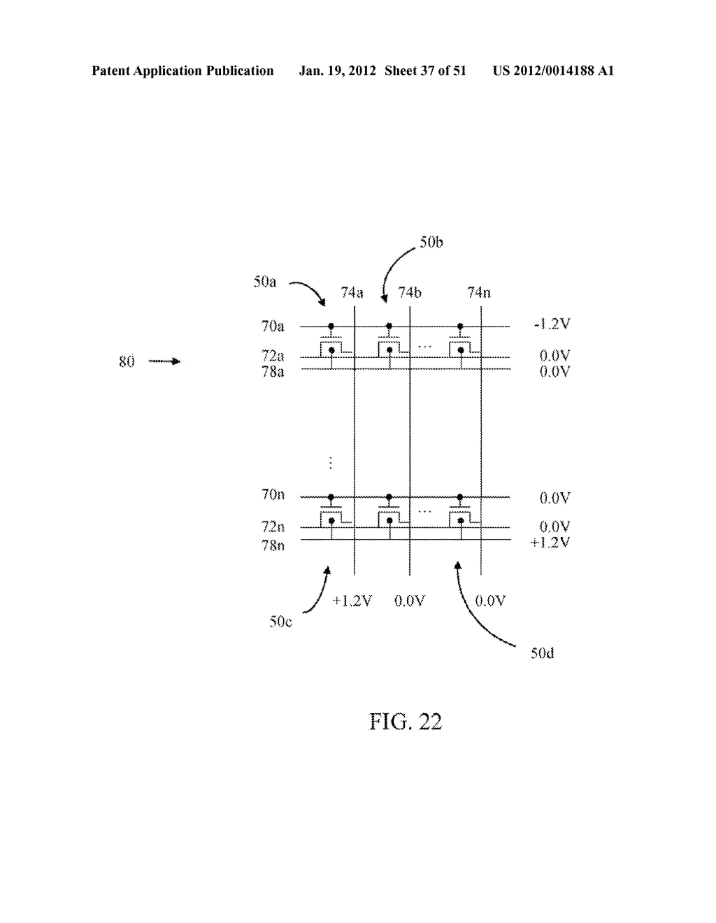 METHOD OF MAINTAINING THE STATE OF SEMICONDUCTOR MEMORY HAVING     ELECTRICALLY FLOATING BODY TRANSISTOR - diagram, schematic, and image 38