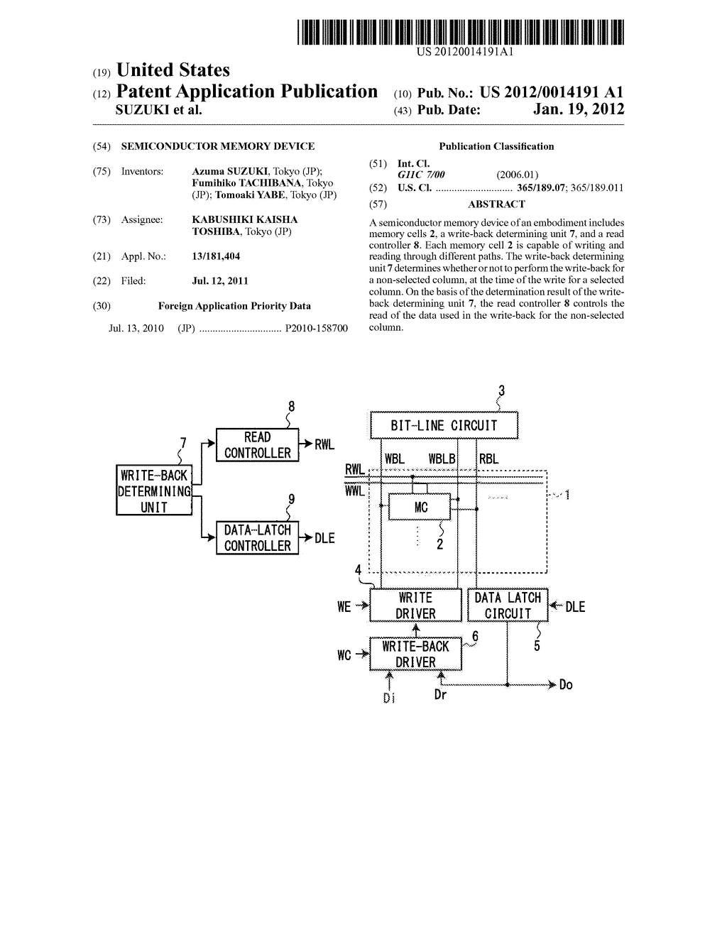 SEMICONDUCTOR MEMORY DEVICE - diagram, schematic, and image 01