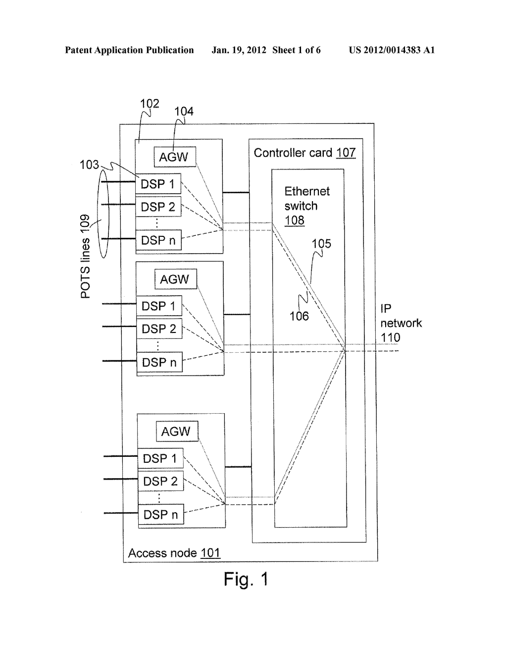 Access Node Comprising VOIP Cards with Common IP/MAC Address - diagram, schematic, and image 02