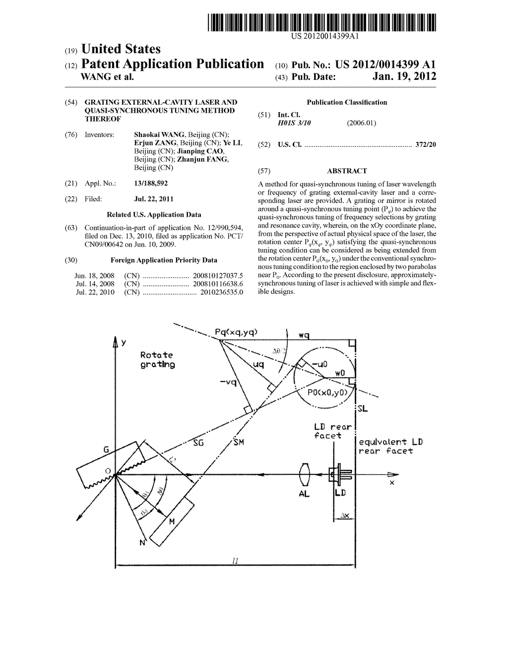 Grating External-Cavity Laser and Quasi-Synchronous Tuning Method Thereof - diagram, schematic, and image 01