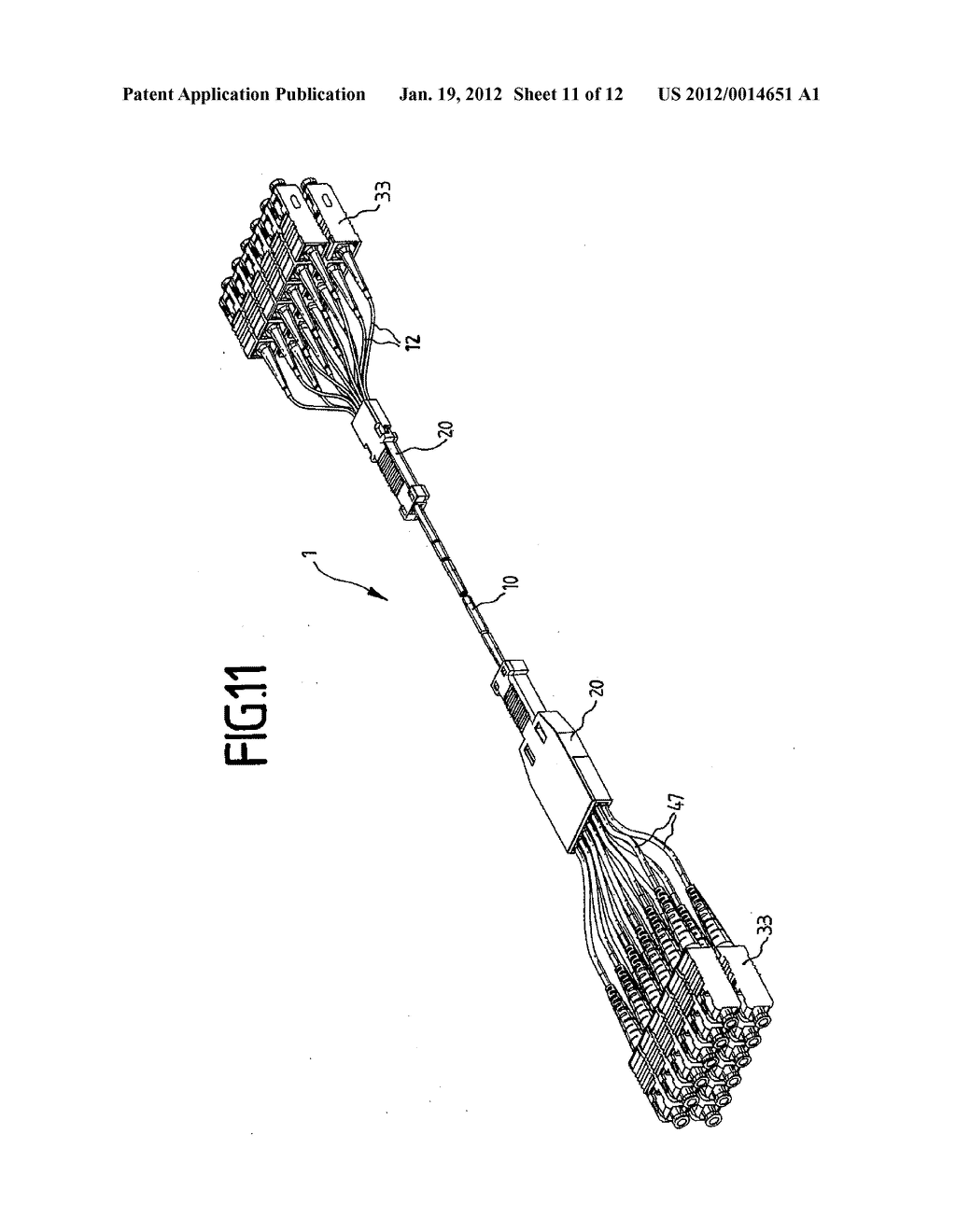 MICRO-DISTRIBUTION CABLE FOR OPTICAL COMMUNICATIONS AND METHOD FOR     PRODUCING A MICRO-DISTRIBUTION CABLE - diagram, schematic, and image 12