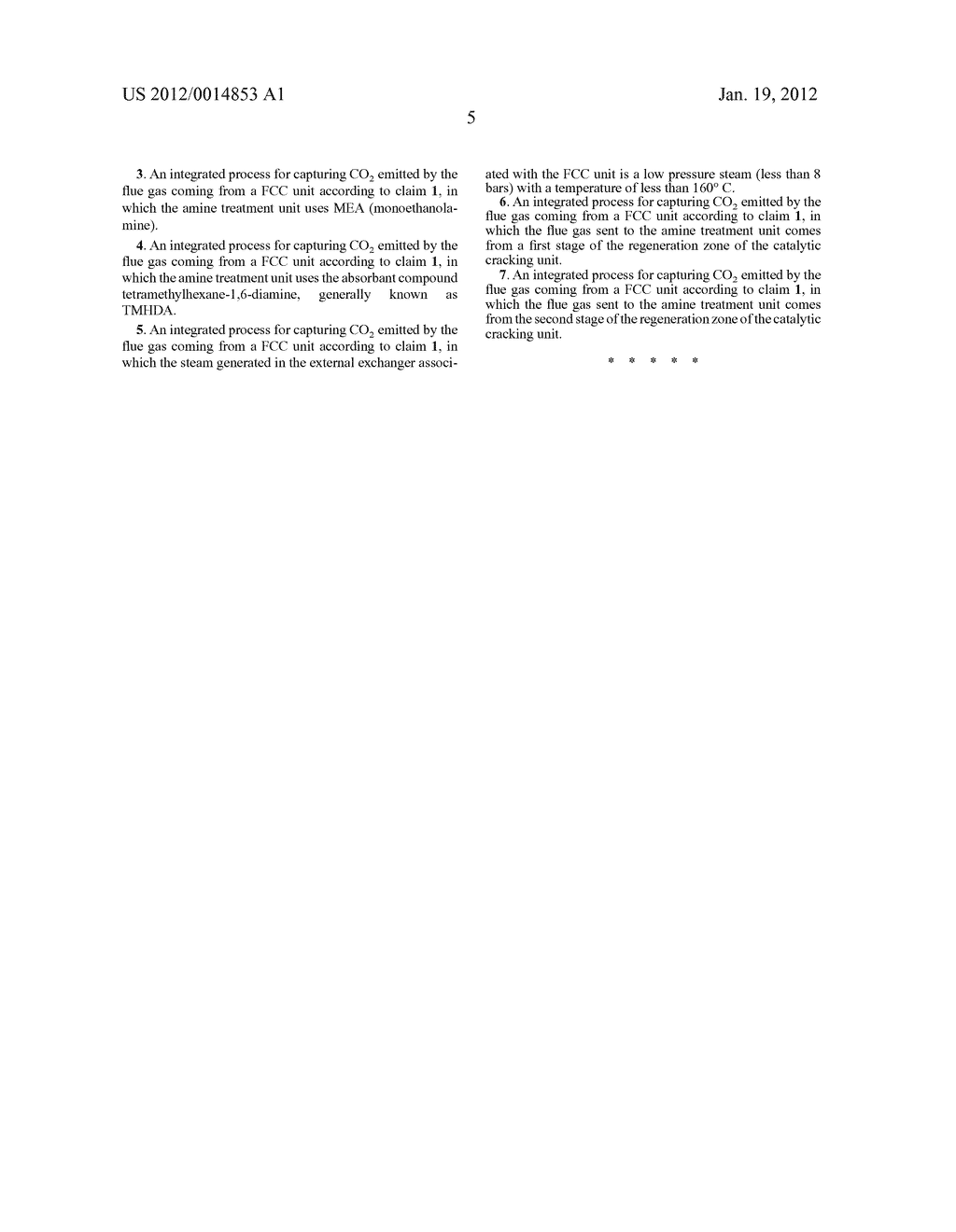 NEW PROCESS FOR RECOVERING CO2 FROM REGENERATION FLUE GAS COMING FROM A     CATALYTIC CRACKING UNIT - diagram, schematic, and image 07