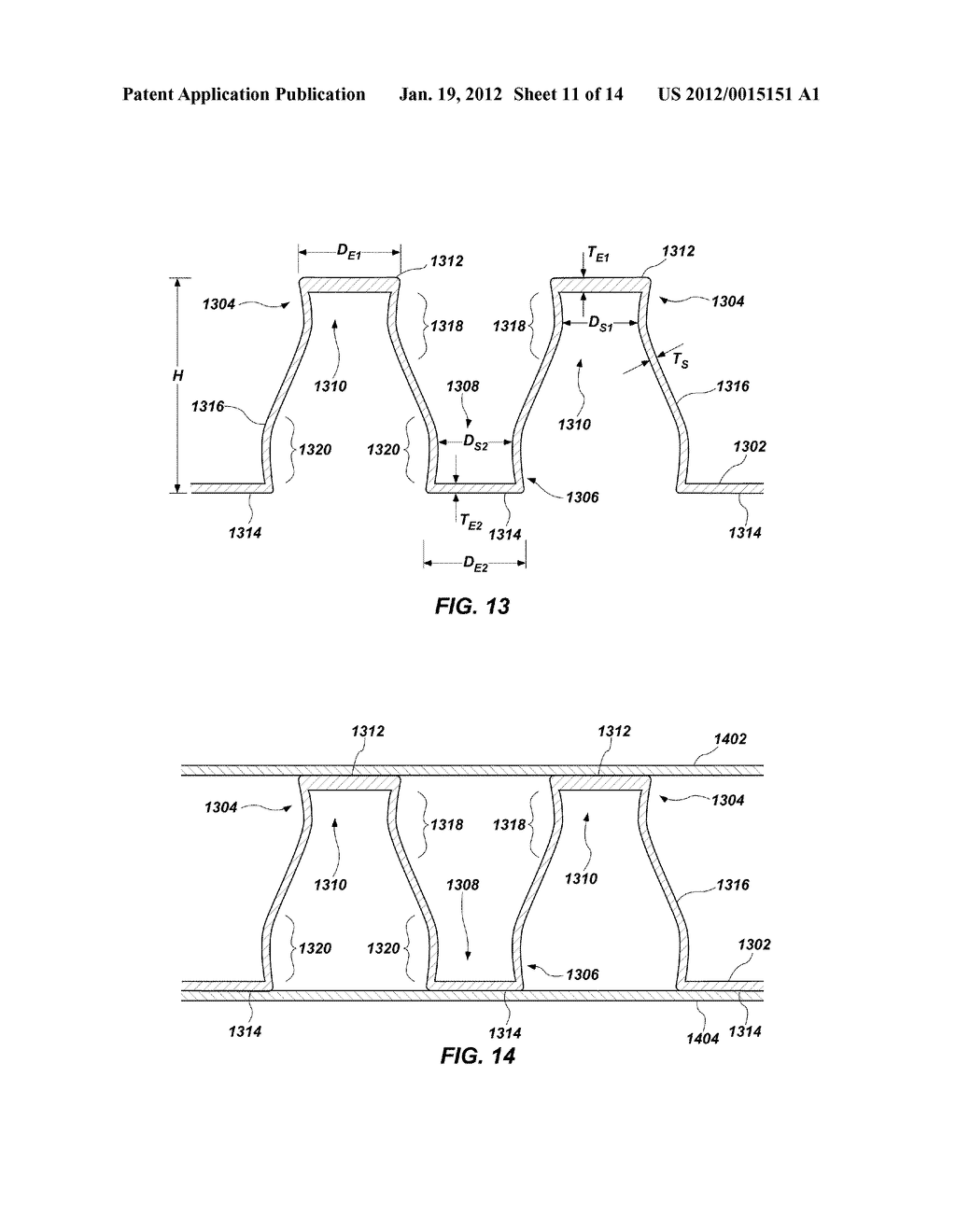 ALTERNATING PATTERN GEL CUSHIONING ELEMENTS AND RELATED METHODS - diagram, schematic, and image 12