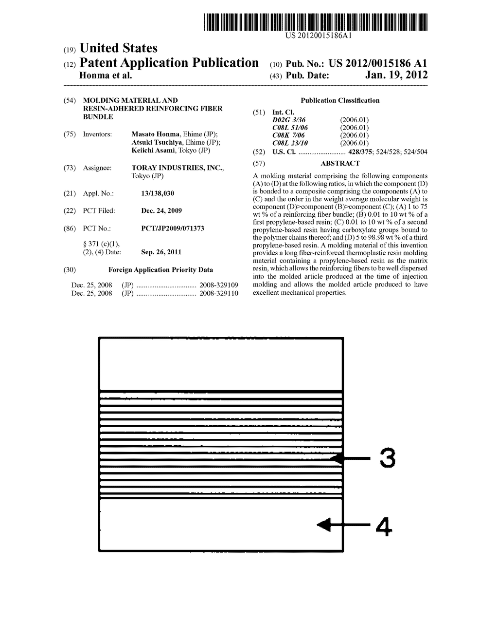 MOLDING MATERIAL AND RESIN-ADHERED REINFORCING FIBER BUNDLE - diagram, schematic, and image 01